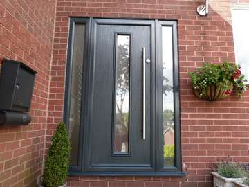 close up photo of our new Apeer 70 Contempory Composite door range
